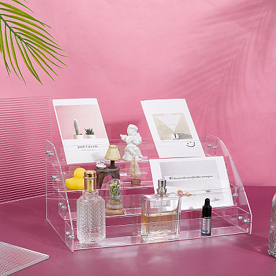 4-Tier Acrylic Display Risers for Jewelry ODIS-WH0030-175A-01-1