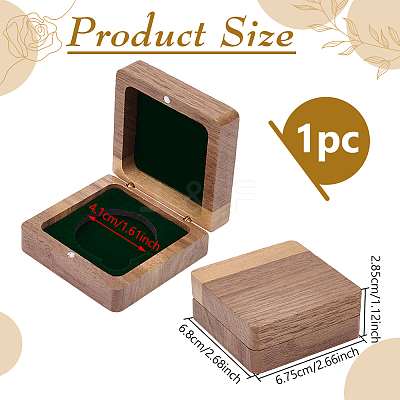 Wooden Badge Packing Magnetic Boxes CON-WH0085-229A-1