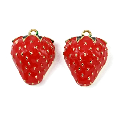 Brass Enamel Pendants KK-R224-14E-G-1
