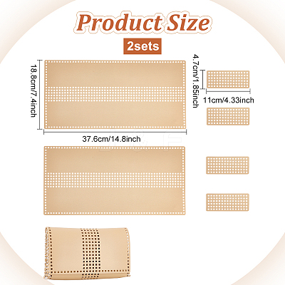 DIY PU Imitation Leather Bag Knitting Set for Purse Making PURS-WH0005-01D-1