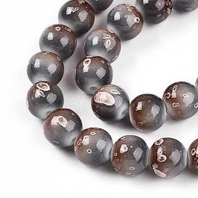 Baking Paint Glass Beads Strands DGLA-N008-10mm-09-1