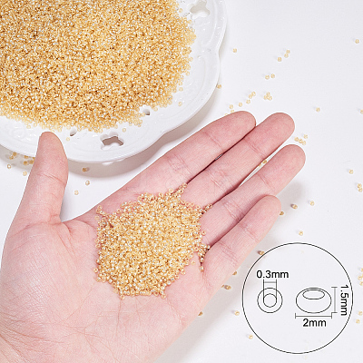 FGB 12/0 Transparent Glass Seed Beads SEED-OL0001-02-02-1