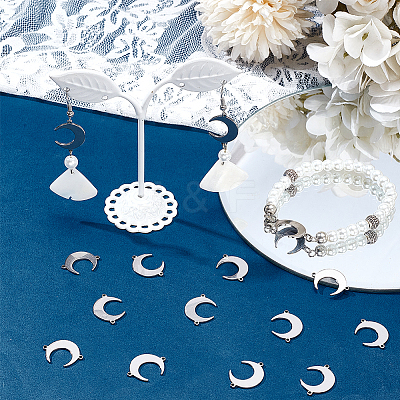 60Pcs 201 Stainless Steel Connector Charms STAS-SC0008-88-1
