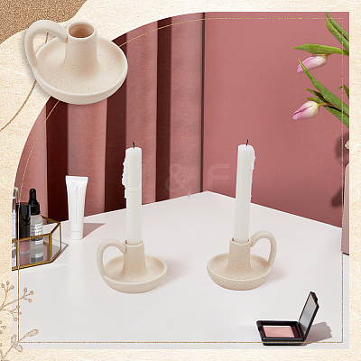 Porcelain Candle Holders DJEW-OC0003-95B-1