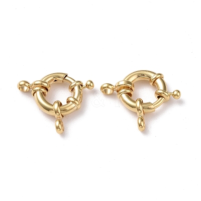 Eco-friendly Brass Spring Ring Clasps KK-D082-02G-E-1