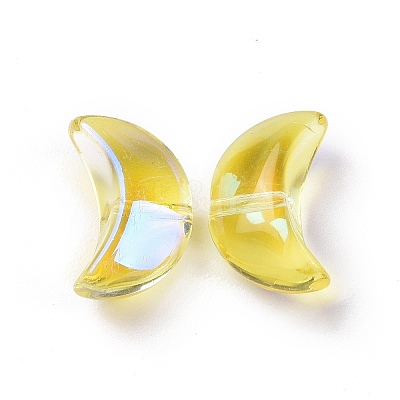 Transparent Electroplate Glass Beads GLAA-F122-01B-1
