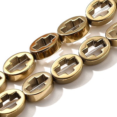 Electroplated Synthetic Non-magnetic Hematite Beads Strands G-L613-Z01-01F-1