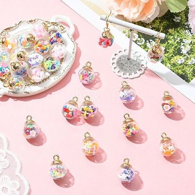 27Pcs 9 Styles Glass Pendants FIND-YW0008-07-1