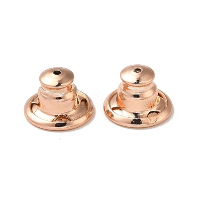 Rack Plating Brass Ear Nuts X-KK-G480-06RG-1