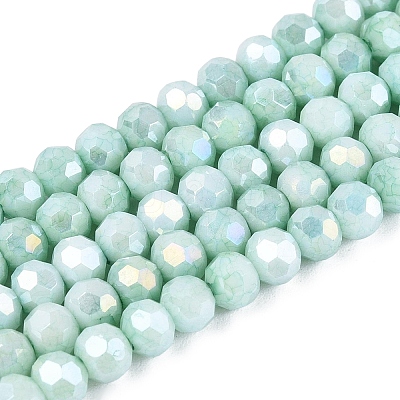 Anti-Tarnish Electroplate Glass Beads Strands EGLA-ZX010-4mm-11-1