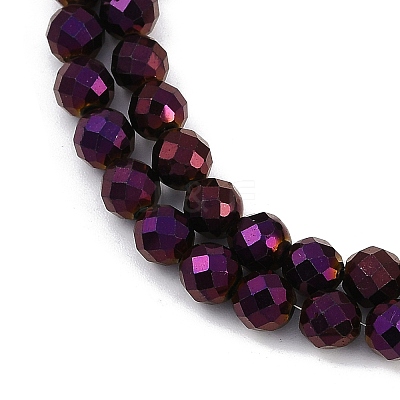 Electroplated Synthetic Non-magnetic Hematite Beads Strands G-H072-B01-01F-1