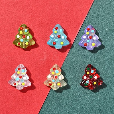 6Pcs Handmade Bumpy Glass Beads Strands LAMP-FS0001-16A-1