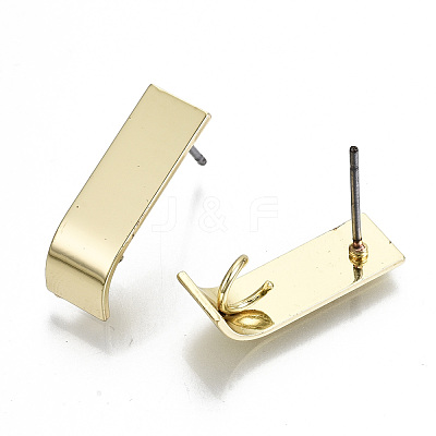 Rack Plating Iron Stud Earring Findings IFIN-N008-006-RS-1