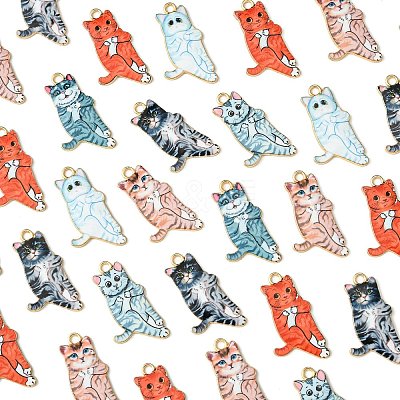 40Pcs 4 Colors Alloy Pendants FIND-CJ0002-01-1