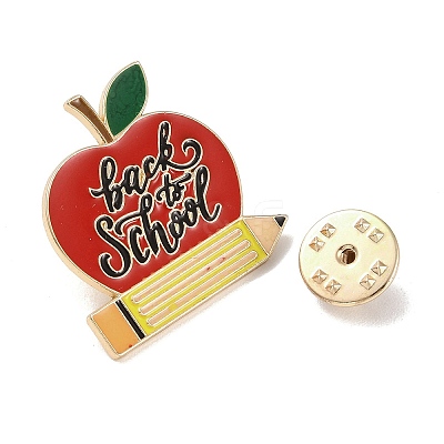 Teacher's Day Theme Rack Plating Light Gold Alloy Brooches JEWB-Z016-01KCG-02-1