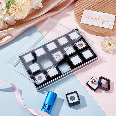 Plastic Diamond Storage Boxes Set CON-WH0092-69-1