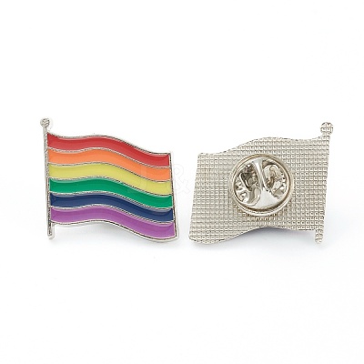 Alloy Pride Enamel Brooches JEWB-M020-16-P-1