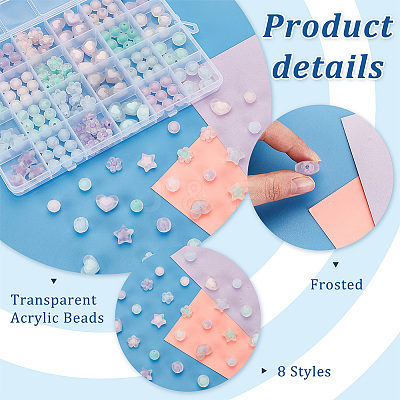 Transparent Acrylic Beads TACR-PH0001-72-1