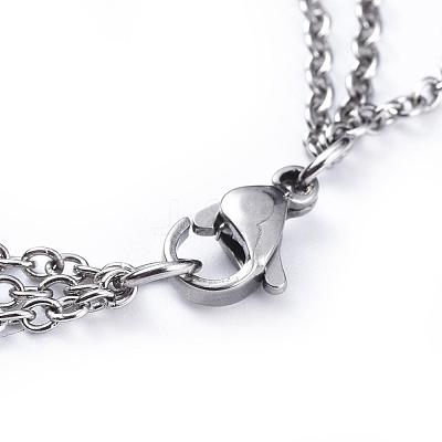 Bullet Natural Howlite Pendant Tiered Necklaces NJEW-JN02457-05-1