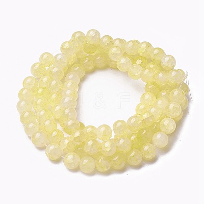 Spray Painted Glass Beads Strands X-GLAA-A038-C-41-1