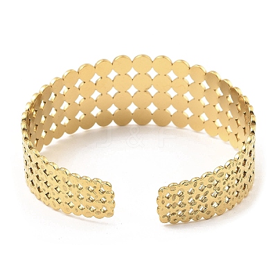 304 Stainless Steel Cuff Bangles BJEW-P302-14G-1