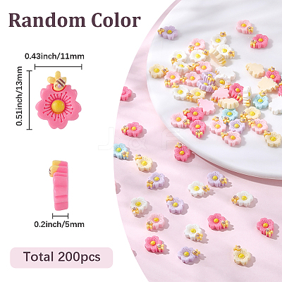 200pcs Macaron Color Opaque Resin Decoden Cabochons CRES-SC0003-27-1