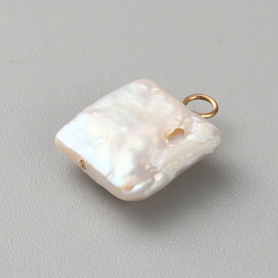 Natural Baroque Keshi Pearl Charms KK-CJC0025-001G-06-1