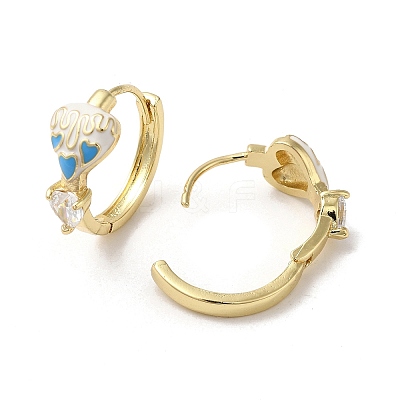 Real 18K Gold Plated Brass Heart Hoop Earrings EJEW-L268-024G-01-1