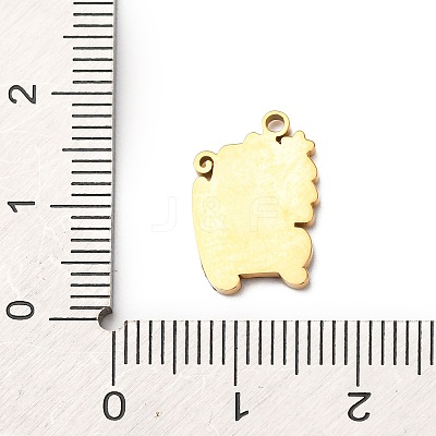 Christmas 304 Stainless Steel Enamel Pendants STAS-B112-02G-10-1
