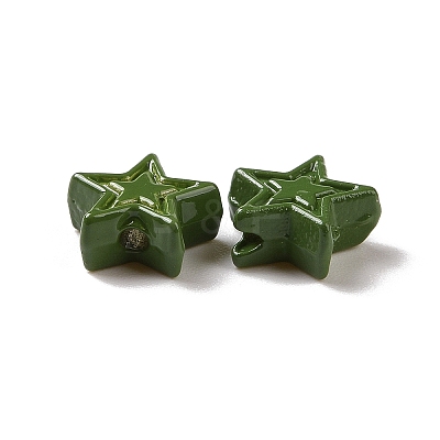 Spray Painted Alloy Beads PALLOY-K001-02D-1