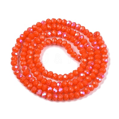Electroplate Opaque Solid Color Glass Beads Strands EGLA-A044-P1mm-L03-1
