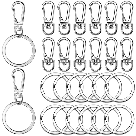Alloy Swivel Lobster Claw Clasps FIND-SP0003-36-1