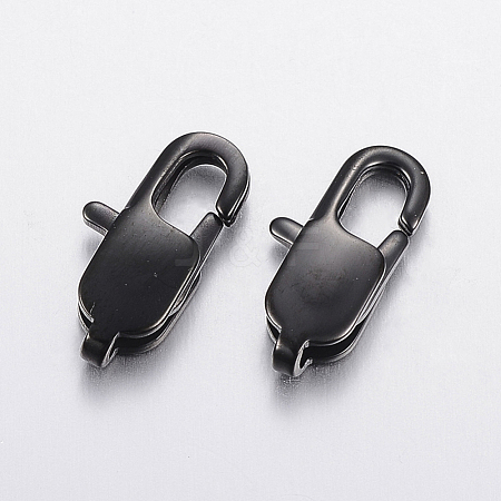 304 Stainless Steel Lobster Claw Clasps Ion Plating(IP) STAS-F148-13x6-08B-1