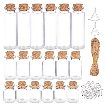 BENECREAT Glass Jar Glass Bottles Kits AJEW-BC0001-40-1