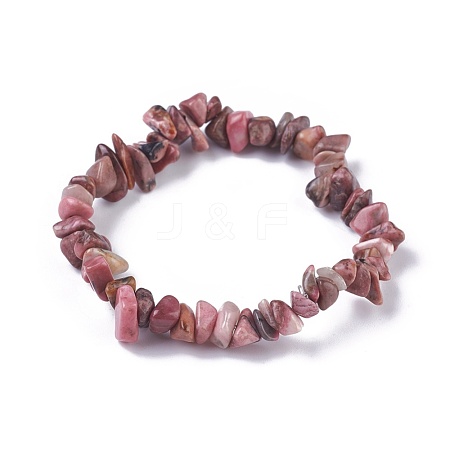 Natural Rhodochrosite Beads Stretch Bracelets BJEW-JB04152-04-1