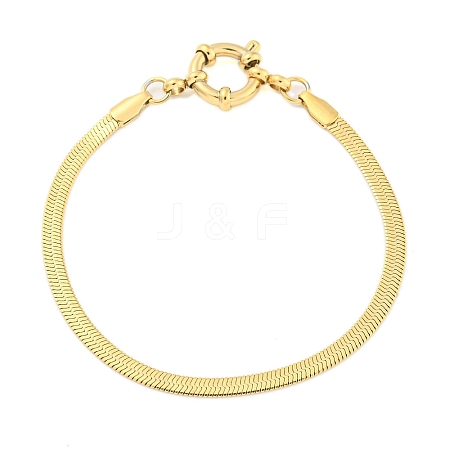 304 Stainless Steel Herringbone Chain Bracelets for Women BJEW-Q344-04G-1