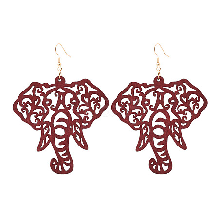 Hollow Wood Dangle Earrings FS-WG18EE7-06-1