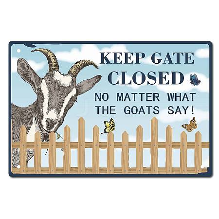 Rectangle with Word Vintage Metal Iron Sign Poster AJEW-WH0157-262-1