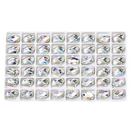 48Pcs Glass Rhinestone Cabochons MRMJ-N029-03-13-1