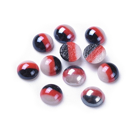 Opaque Glass Cabochons X-GGLA-S038-10L-6mm-1