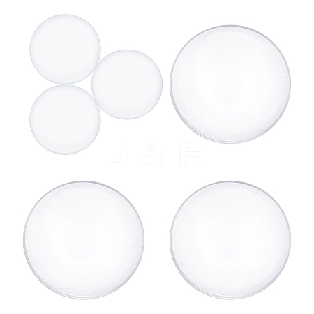 Olycraft 6Pcs 2 Style Door Knob Wall Shield Transparent Round Soft Rubber Wall Protector AJEW-OC0002-22-1