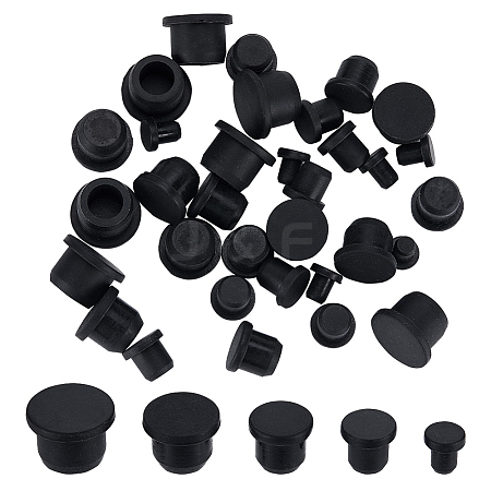 Gorgecraft 40Pcs 5 Style Silicone Hole Plugs AJEW-GF0008-05B-1