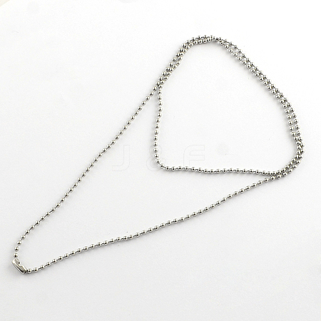 304 Stainless Steel Ball Chain Necklace Making X-NJEW-R225-06-1