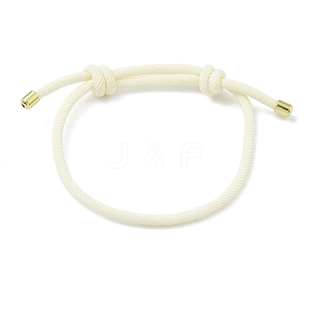 Adjustable Nylon Round Milan Cord Slider Bracelet Making FB-H001-01G-16-1