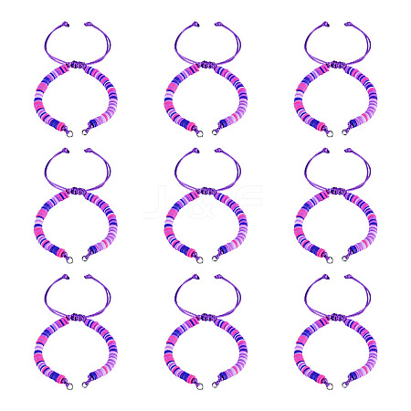 Handmade Polymer Clay Bead Bracelets Making AJEW-TAC00079-1