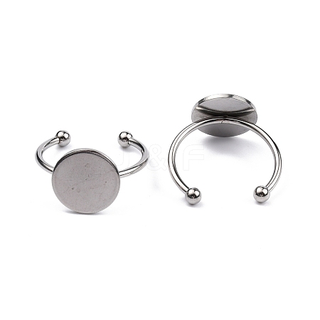 Stainless Steel Open Cuff Finger Ring Finding FIND-WH0110-025C-P-1