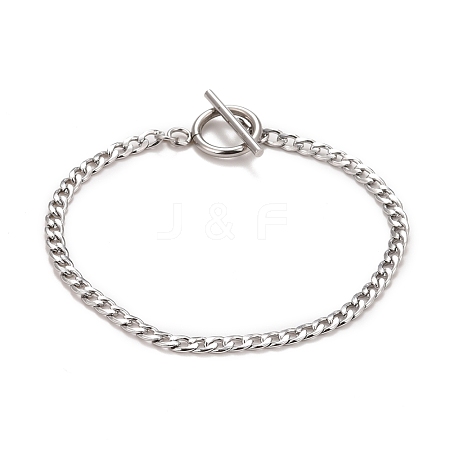 Non-Tarnish 304 Stainless Steel Chain Bracelets for Women or Men BJEW-A039-04P-1