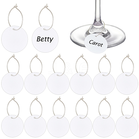 50Pcs Acrylic Round Sheet Pendants DIY-BC0014-03A-1