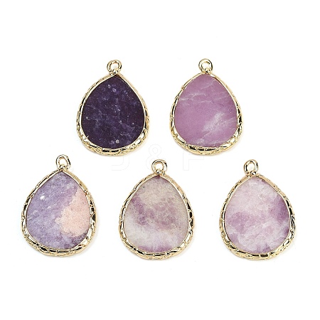 Natural Lepidolite Pendants G-K347-08G-02-1