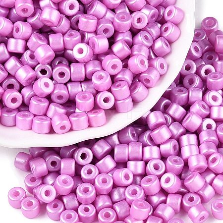 Baking Paint Pearlized Glass Seed Beads SEED-T008-03M-1